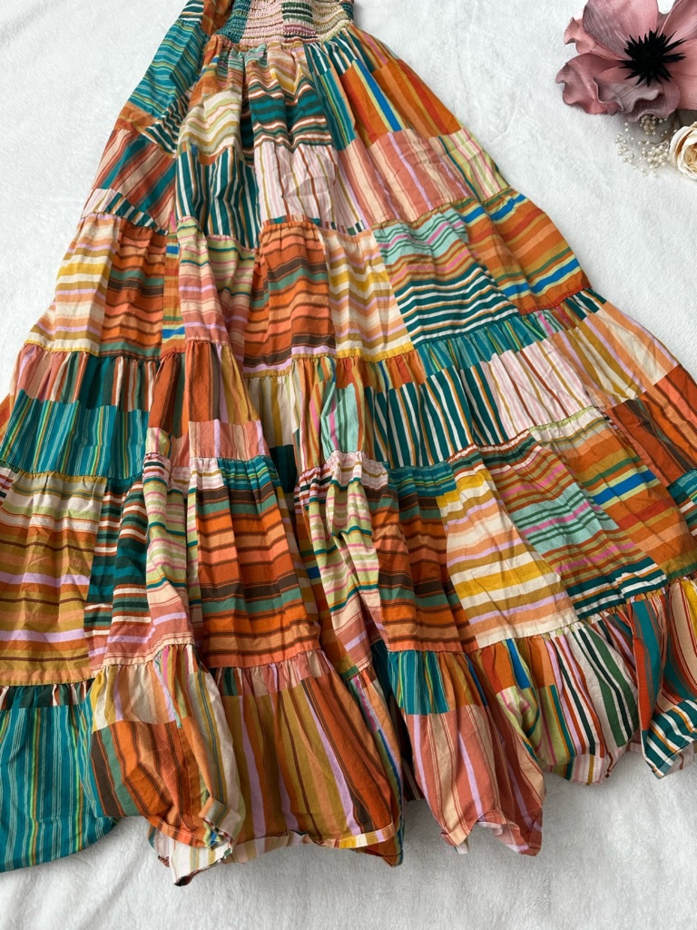 ALÉMAIS Sloane Tiered Midi Dress AUS 6 - Picture 3 of 14